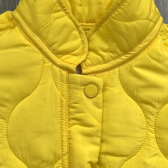 Lucky Brand Quilted Jacket Womens Small Oversized Lemon Yellow Boxy Gorpcore NWT - Picture 7 of 12